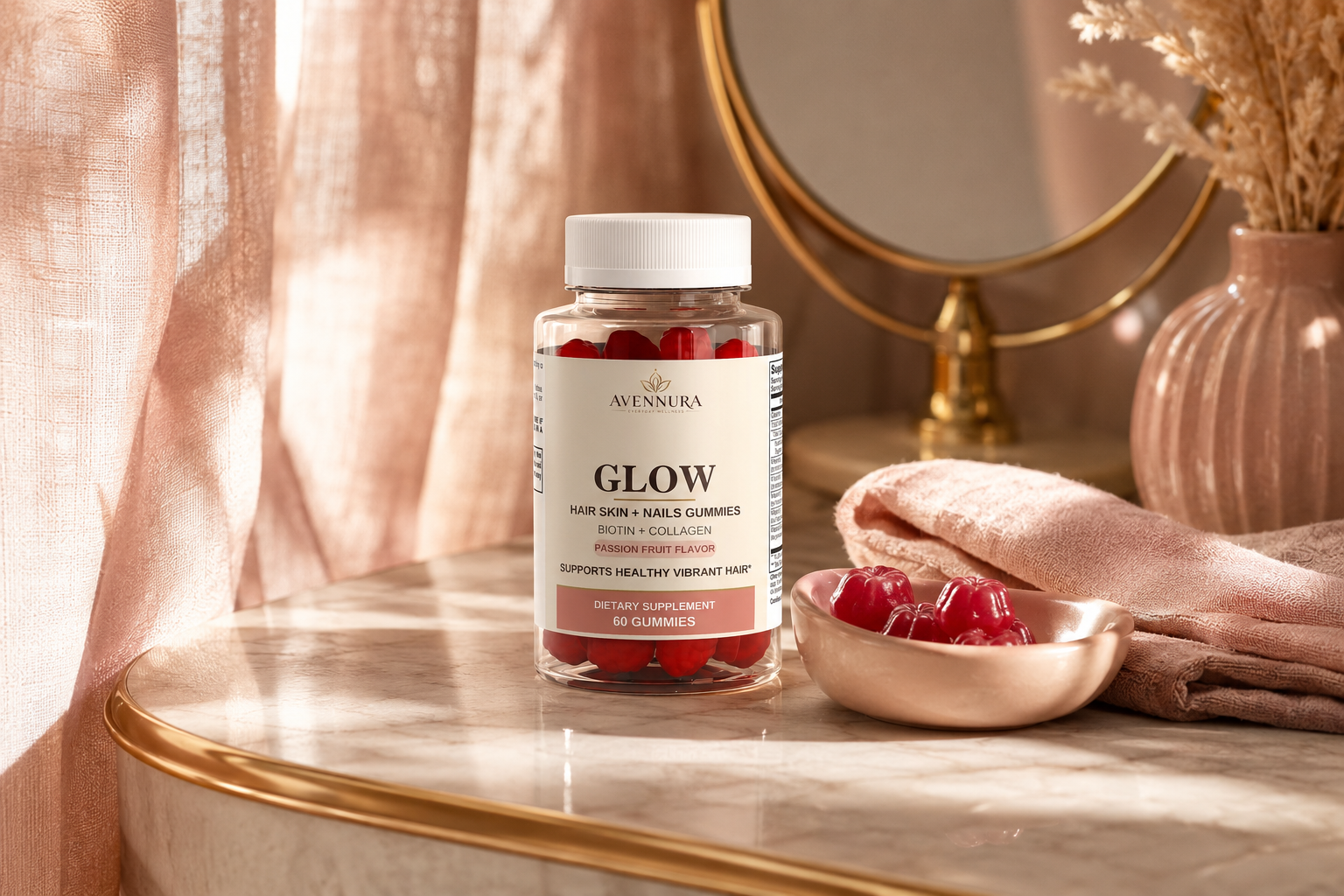 AVENNURA GLOW hair, skin and nails gummies